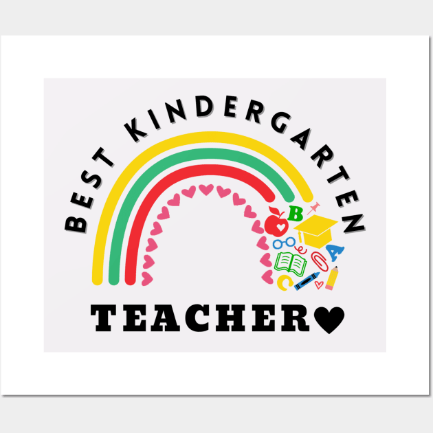 Best Kindergarten Teacher Wall Art by RioDesign2020